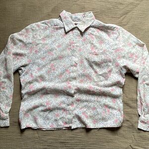 Vintage Floral Button-Up Shirt